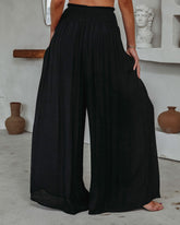 Lounge Life Smocked Pocketed Pants - Black